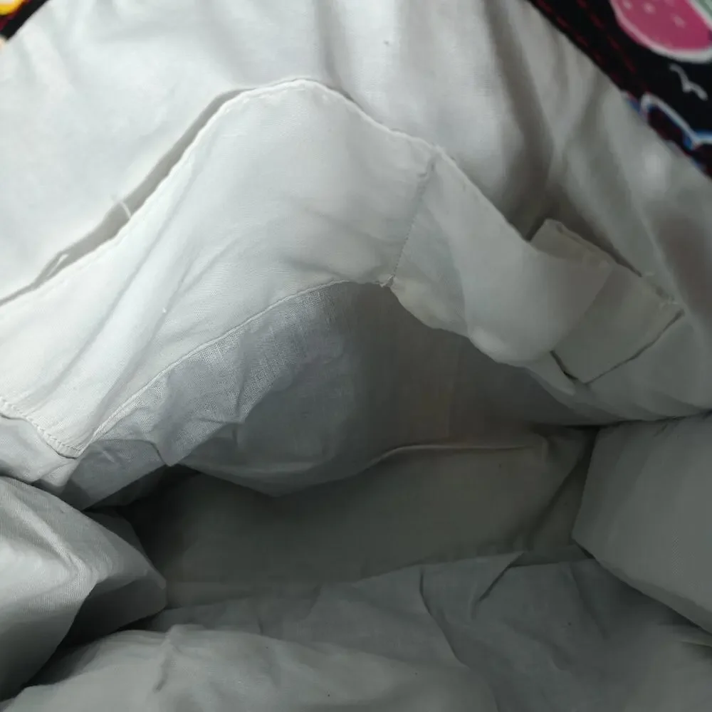 Disney Mickey Mouse Tote Bag Womens Black Red Multicolor Canvas Print - Picture 6 of 8